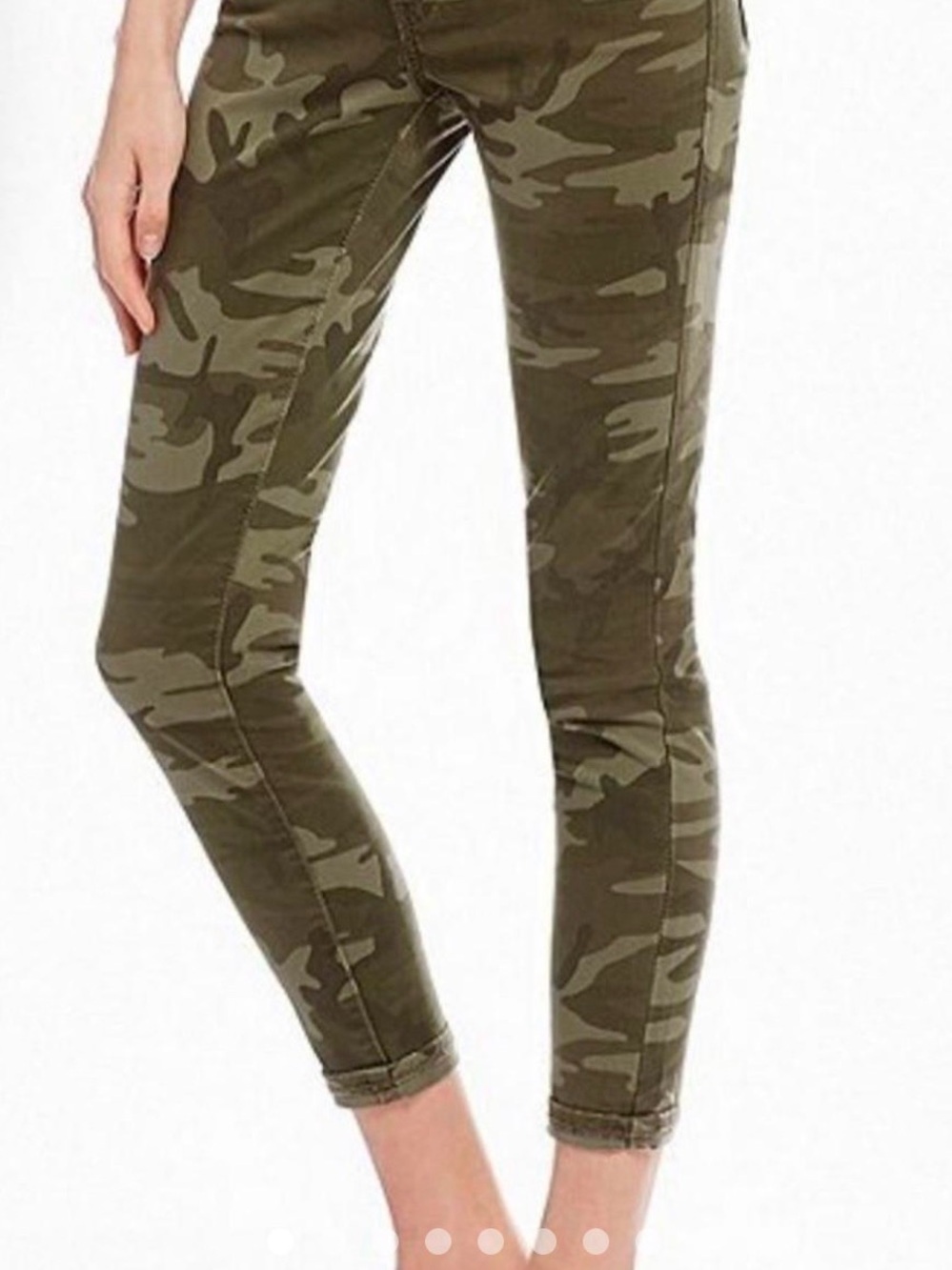 Levi's 711 Olive Green Camo Skinny Jeans